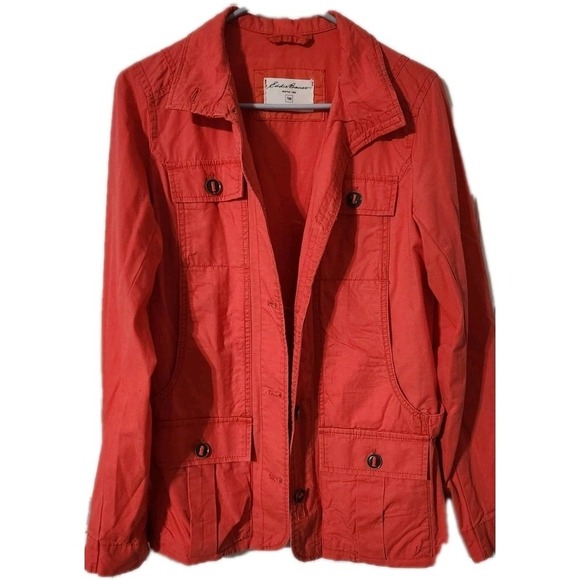 Eddie Bauer Womens Coral Jacket Blazer With Quilted Elbows, Size Tall Medium - Picture 3 of 6